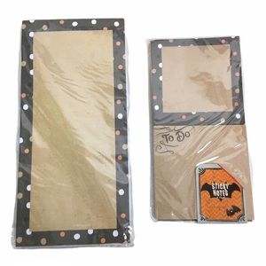 Halloween Planner Stationery Kit Set To Do List Pad Sticky Notes Kraft Paper Dot